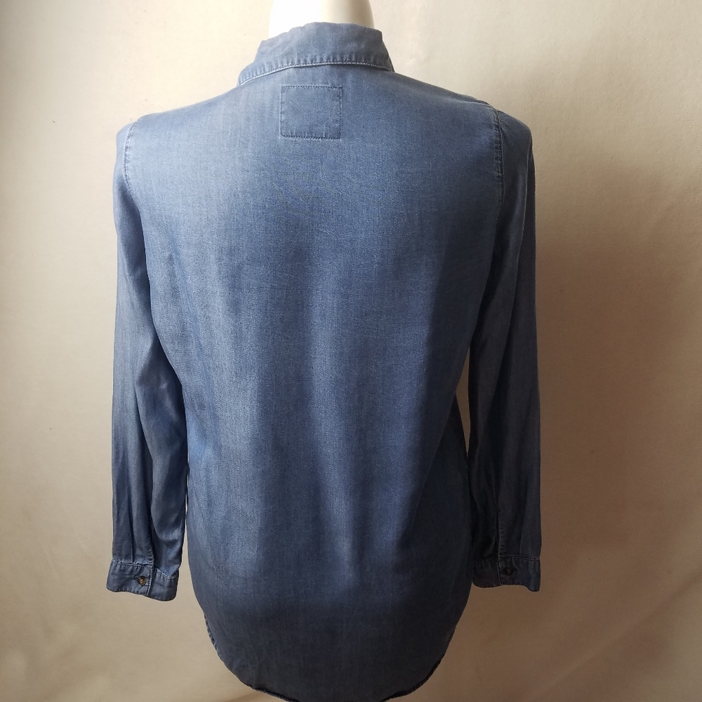 Denim Co. Button down Long Sleeve Shirt Size 8. Co - Picture 5 of 9